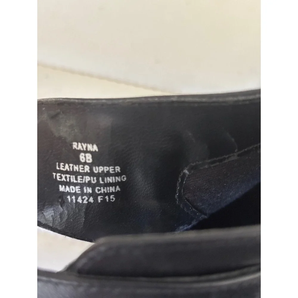 Lauren Ralph Lauren Rayna Black Leather Slingback Bootie Heels 6B 11424 F15